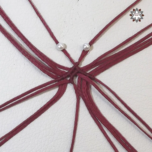 Rhombus in loops macrame knotted earring tutorial