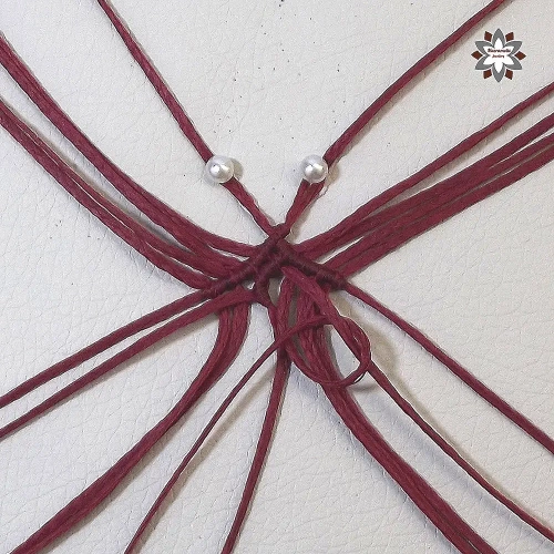 Rhombus in loops macrame knotted earring tutorial
