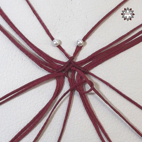 Rhombus in loops macrame knotted earring tutorial