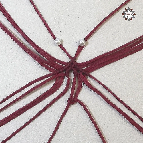 Rhombus in loops macrame knotted earring tutorial