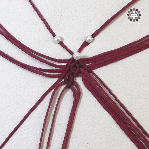 Rhombus in loops macrame knotted earring tutorial
