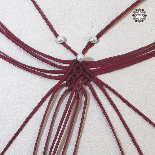 Rhombus in loops macrame knotted earring tutorial