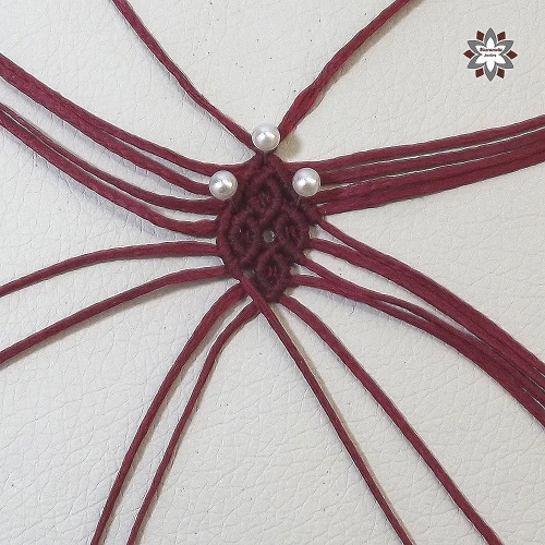 Rhombus in loops macrame knotted earring tutorial