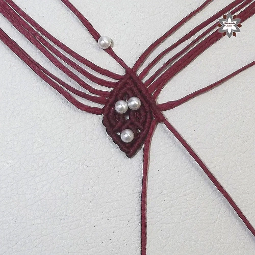 Rhombus in loops macrame knotted earring tutorial