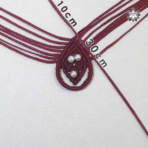 Rhombus in loops macrame knotted earring tutorial