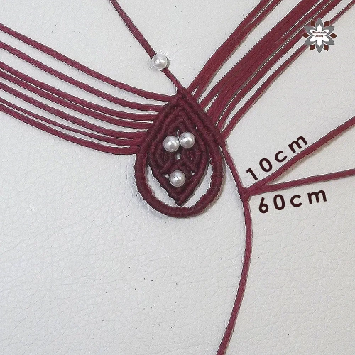 Rhombus in loops macrame knotted earring tutorial
