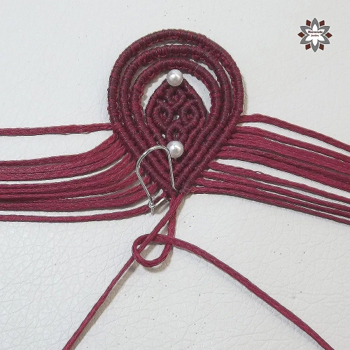 Rhombus in loops macrame knotted earring tutorial