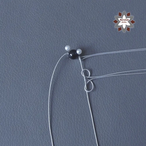 Elegant macrame earring knotting tutorial step-by-step