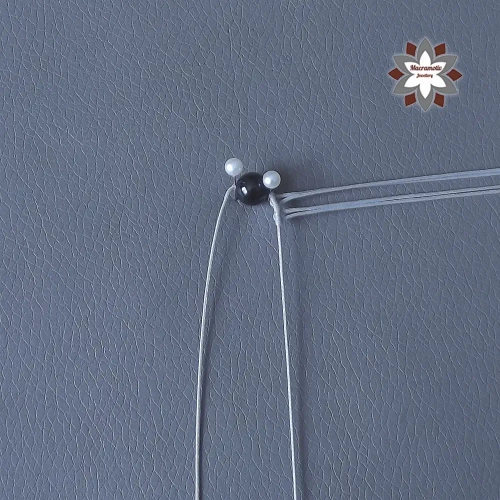 Elegant macrame earring knotting tutorial step-by-step