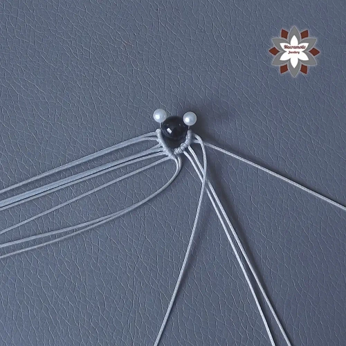Elegant macrame earring knotting tutorial step-by-step