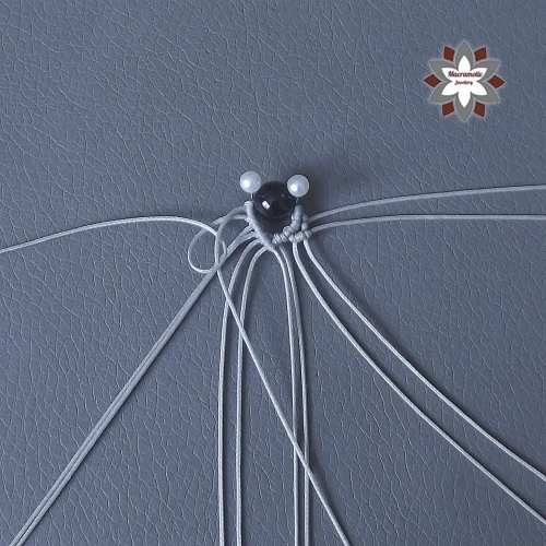 Elegant macrame earring knotting tutorial step-by-step