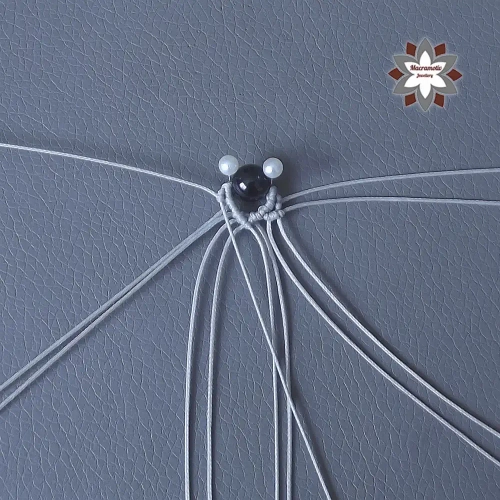 Elegant macrame earring knotting tutorial step-by-step