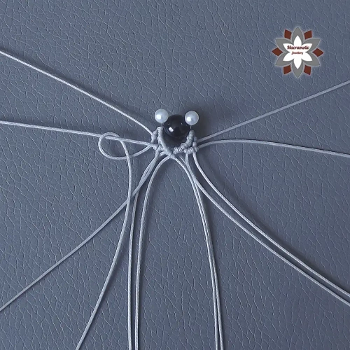 Elegant macrame earring knotting tutorial step-by-step