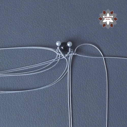 Elegant macrame earring knotting tutorial step-by-step