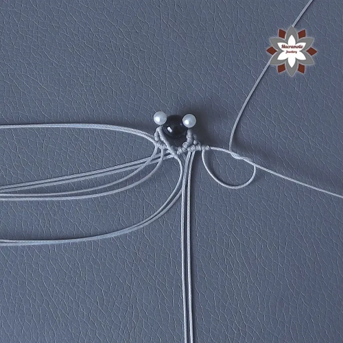 Elegant macrame earring knotting tutorial step-by-step