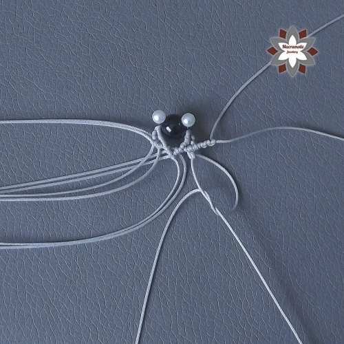 Elegant macrame earring knotting tutorial step-by-step