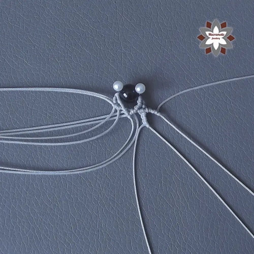 Elegant macrame earring knotting tutorial step-by-step