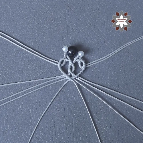 Elegant macrame earring knotting tutorial step-by-step
