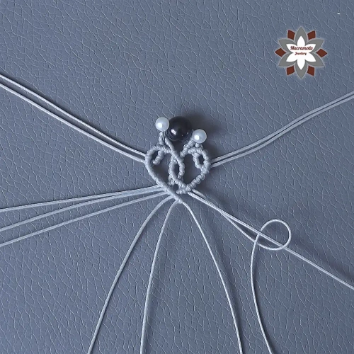 Elegant macrame earring knotting tutorial step-by-step