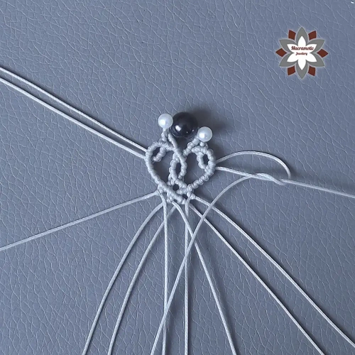 Elegant macrame earring knotting tutorial step-by-step