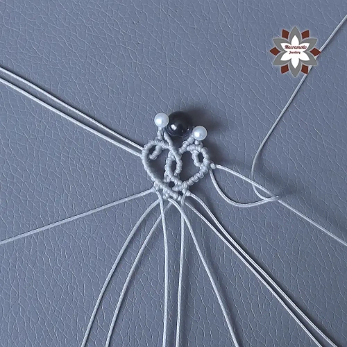 Elegant macrame earring knotting tutorial step-by-step