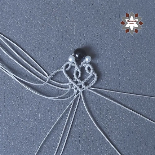 Elegant macrame earring knotting tutorial step-by-step