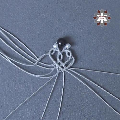 Elegant macrame earring knotting tutorial step-by-step