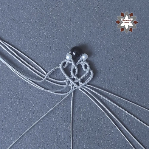 Elegant macrame earring knotting tutorial step-by-step