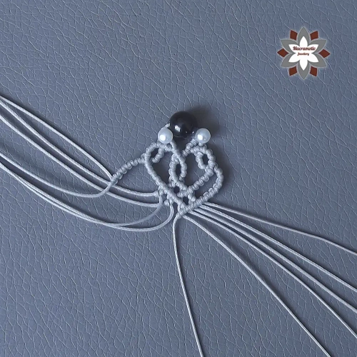 Elegant macrame earring knotting tutorial step-by-step