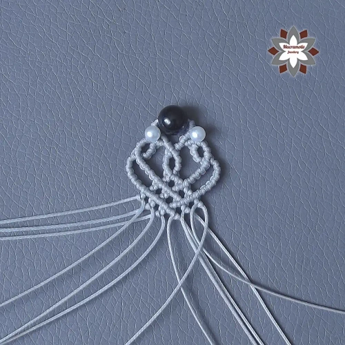 Elegant macrame earring knotting tutorial step-by-step