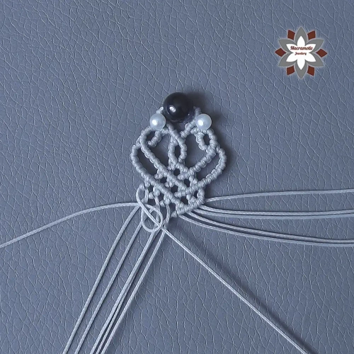 Elegant macrame earring knotting tutorial step-by-step