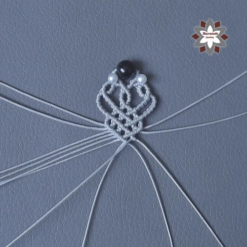 Elegant macrame earring knotting tutorial step-by-step