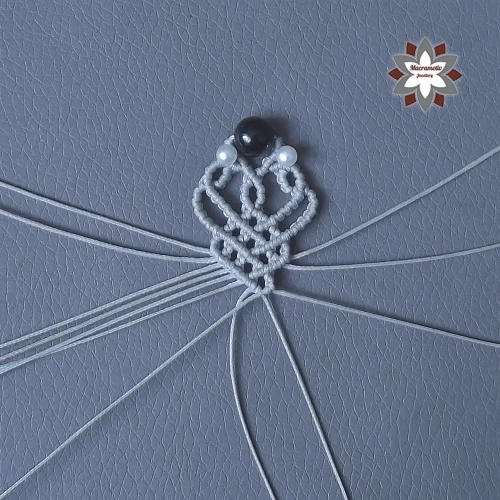 Elegant macrame earring knotting tutorial step-by-step