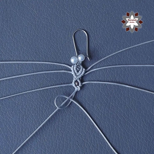 Venus macrame earring tutorial step-by-step