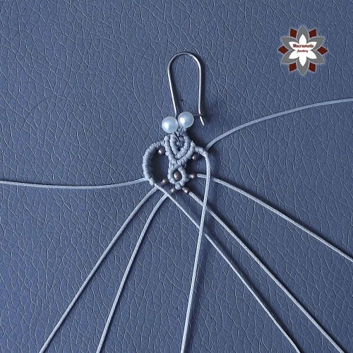 Venus macrame earring tutorial step-by-step