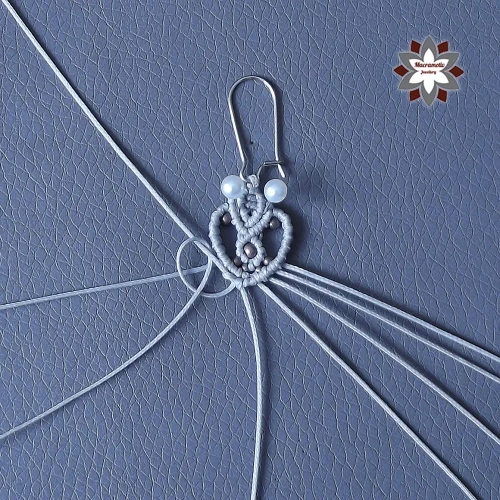 Venus macrame earring tutorial step-by-step
