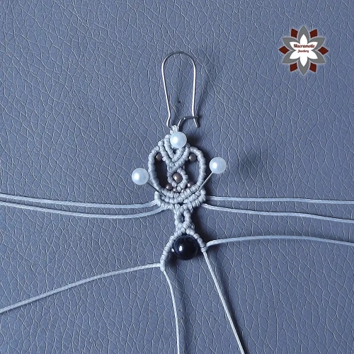 Venus macrame earring tutorial step-by-step